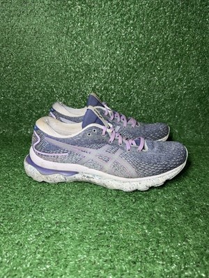 Asics Gel Nimbus 24 Women Size 10 Blue Purple Running Gym Shoes Comfort Sneakers