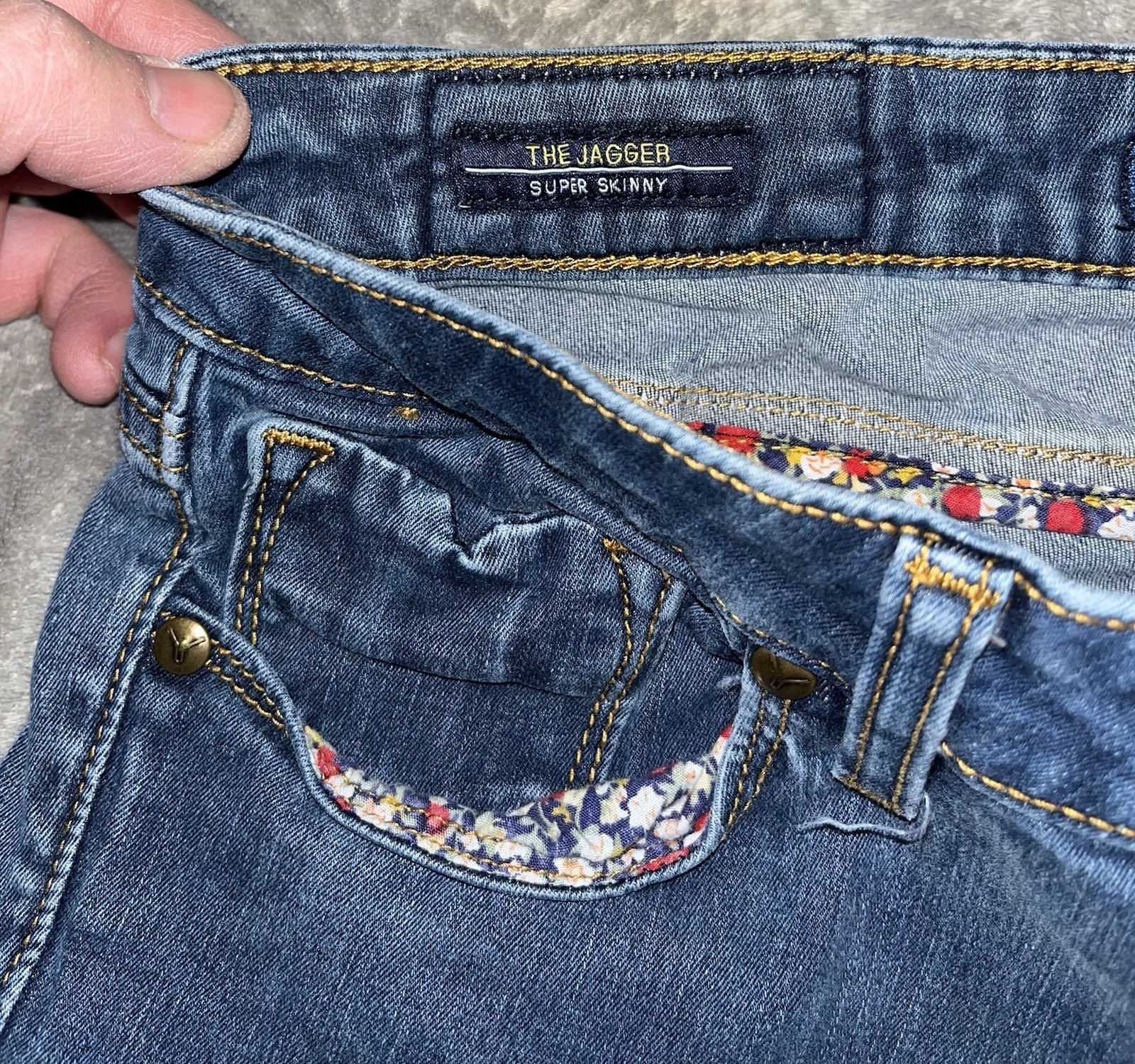 VIGOSS The Jagger Skinny Mid Rise Stretch Blue Jeans Women's Size 29 7/8