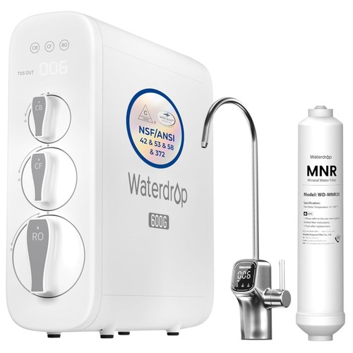 Waterdrop G3P600 Reverse Osmosis System 8-Stage Filtration Extra WD-MNR35 Filter