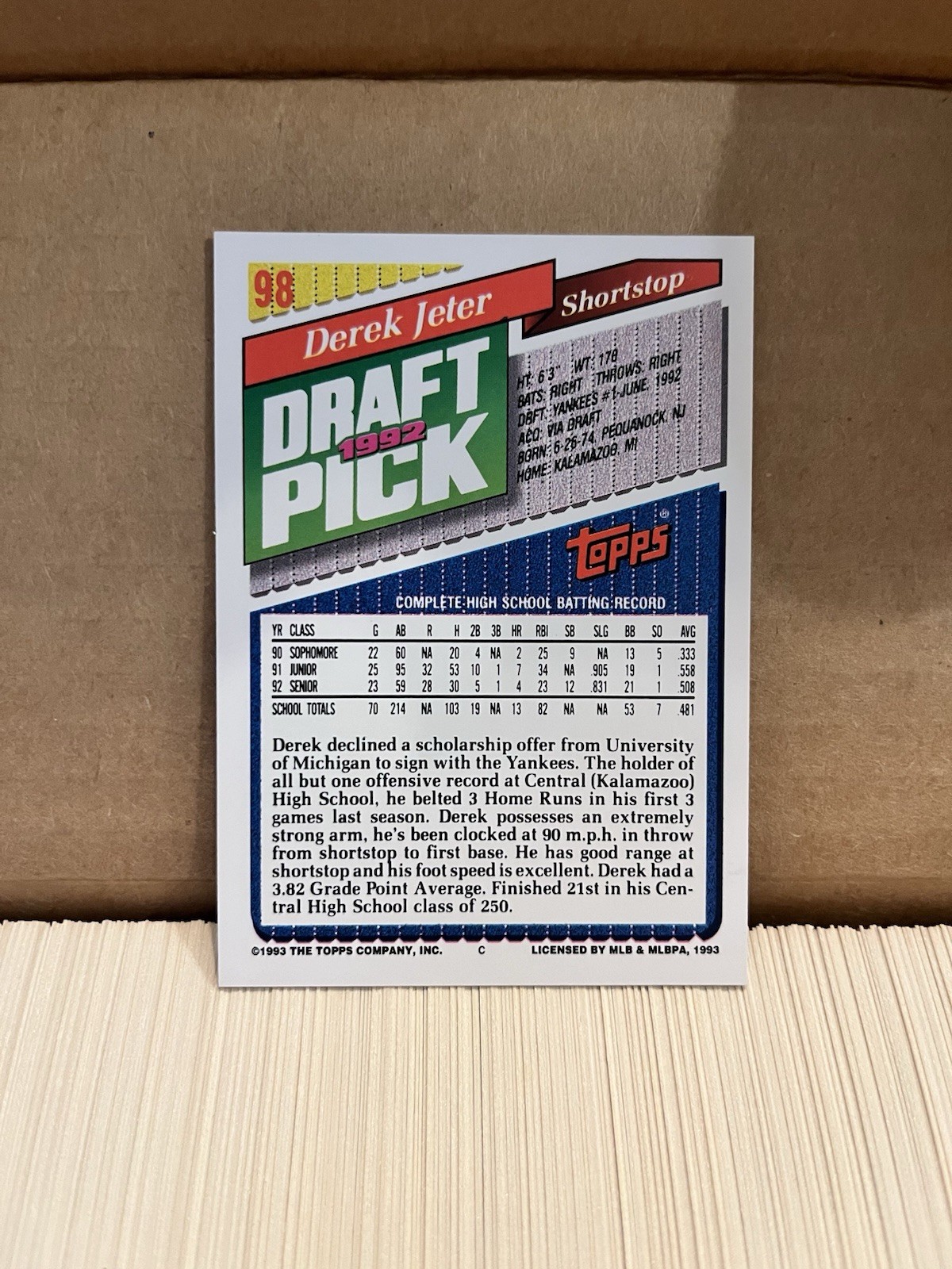 1993 Topps Series One Complete Set Feat. Derek Jeter PSA 8 Rookie Card 1-396 view 3