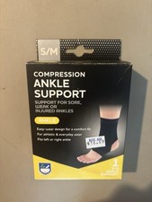 Rite Aid Compression Ankle Support. S/M New Easy Wear Designed For Comfort