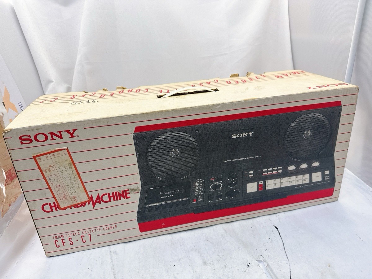 SONY CFS-C7 Red CHORD MACHINE FM/AM Stereo Radio Cassette Player
