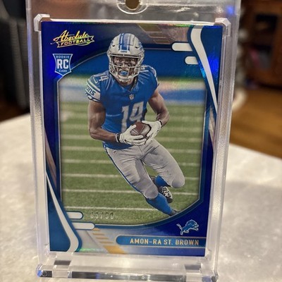 2021 Panini Absolute Rookies Amon-Ra St. Brown #131 Blue /50 (RC)