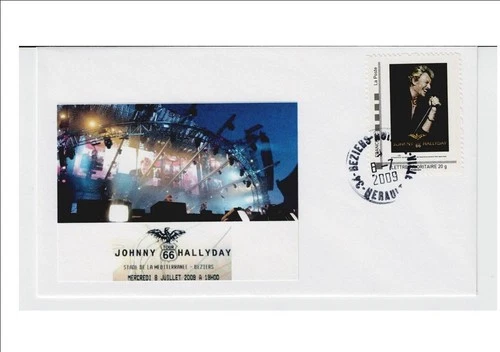 JOHNNY HALLYDAY ENVELOPE 8 July 2009 A BEZIERS MEDITERRANEAN STADIUM