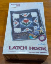 WonderArt Caron Latch Hook Kit 12" X 12", Flower Heart, Factory Sealed