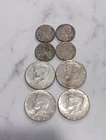 Mixed Lot of 40% Silver Coins, 4 Kennedy Half Dollars, and 4 35% War Nickels