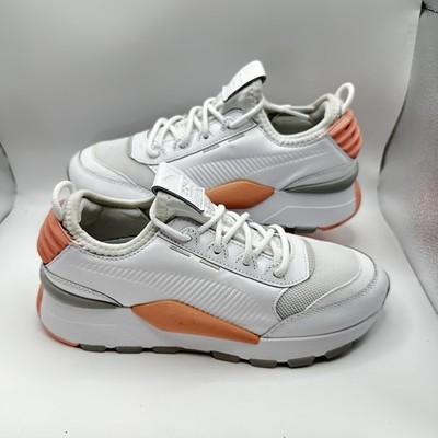 Size 5.5 - Puma RS-0 Sound Men s Running Shoe White/Peach Bud 366890-16