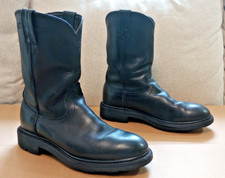 Ariat Heritage Roper Black Leather Western Boots Mens 9D 37201 Round Toe
