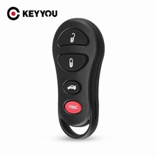 KEYYOU 4-Button Remote Key Shell Case for Dodge Chrysler ABS Replacement Fob