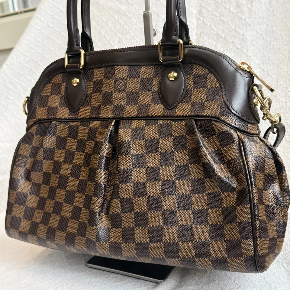 Bolso de Hombro Louis Vuitton Trevi PM Bolso de Mano Damier de Lona Marrón Foto 2 de 4