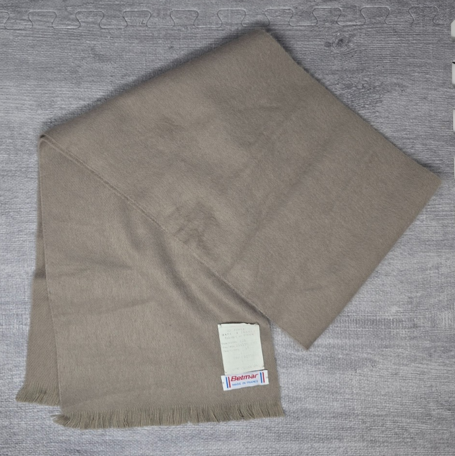Vintage Betmar Scarf NOS with Tags New Beige 58 Inches
