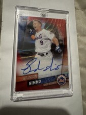 2019 Finest Autograph Red Wave Brandon Nimmo /5 Auto Mets Rare