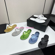 2026 Summer Leather Flip-Flops Slippers Solid Color Comfortable Flat Slippers