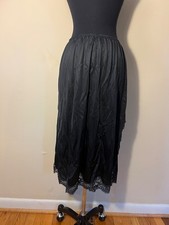 JCPenny Black Slip MIdi Skirt Goth Whimsigoth L
