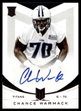2013 Panini Momentum Rookie Signatures Chance Warmack Rookie Auto 446/599