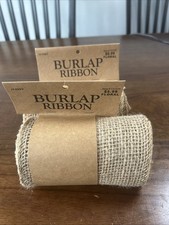 New With Tags 2 Burlap Ribbon 5.5 in x 15 ft Natural Unwired Burlap