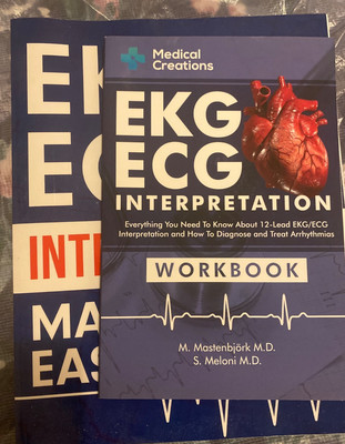 EKG /ECG interpretation made easy Text book +Workbook set !