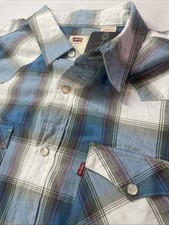 Levi's Men's Classic Western Standard Fit Shirt Large Pearl Snap Multi Color