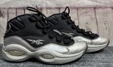 Reebok Question Allen Iverson Motorsport Basketball Shoes Blk/Silver Kids Sz 5.5