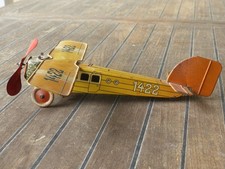 JOUET ANCIEN :  AVION à HELICE MONOMOTEUR MONOPLAN EN TÔLE LITHOGRAPHIEE