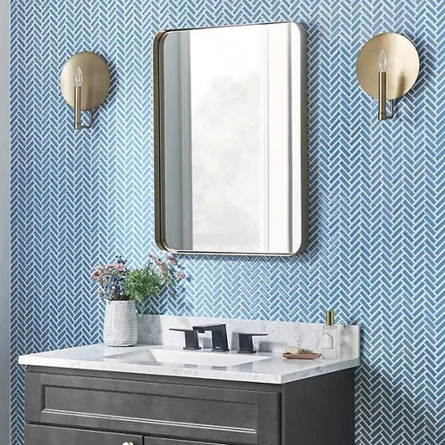 The Wall Sconce – Aged Brass Vintage-Inspired Bath Light - Picture 2 of 4