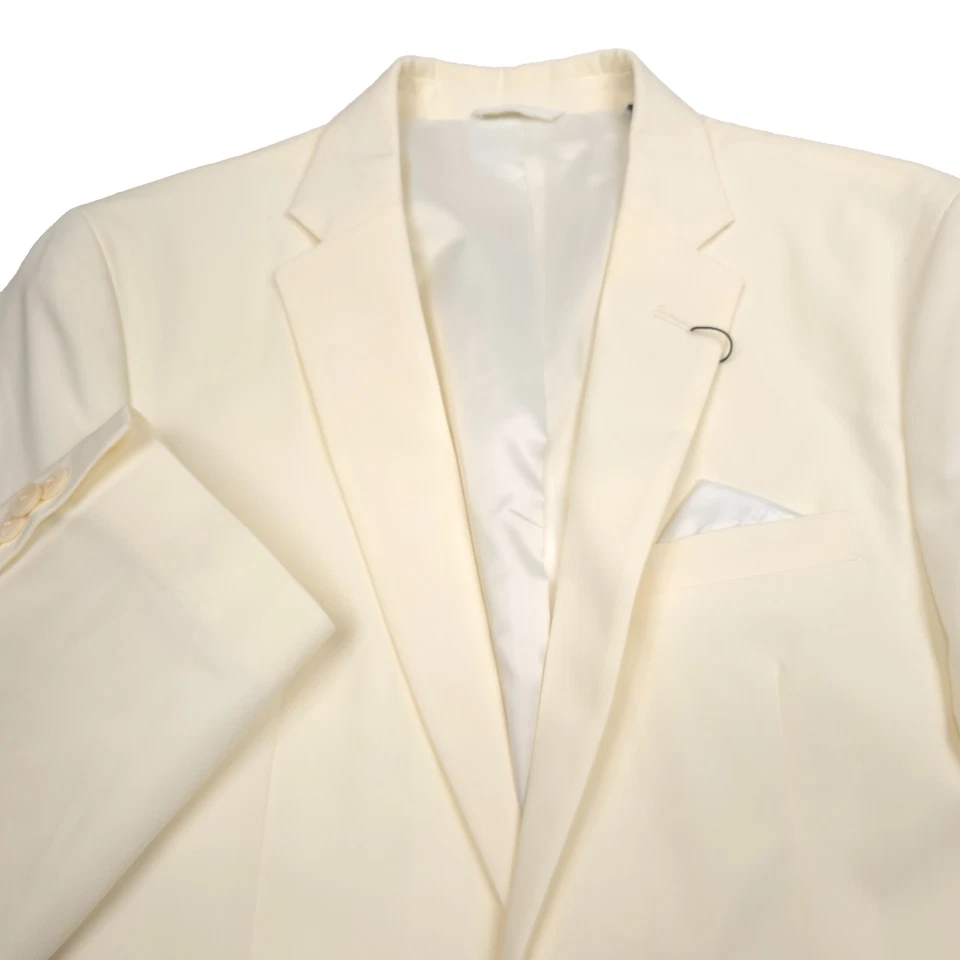 $295 Vince Camuto Burge Off White Traje Calce Ajustado Chaqueta Blazer Para Hombres Talla 38L Foto 2 de 4