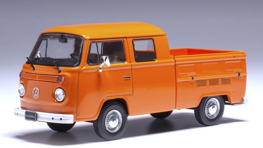 Miniature VW Type 2 Double Cabine 1972 Orange 1/43 IXO CLC511N
