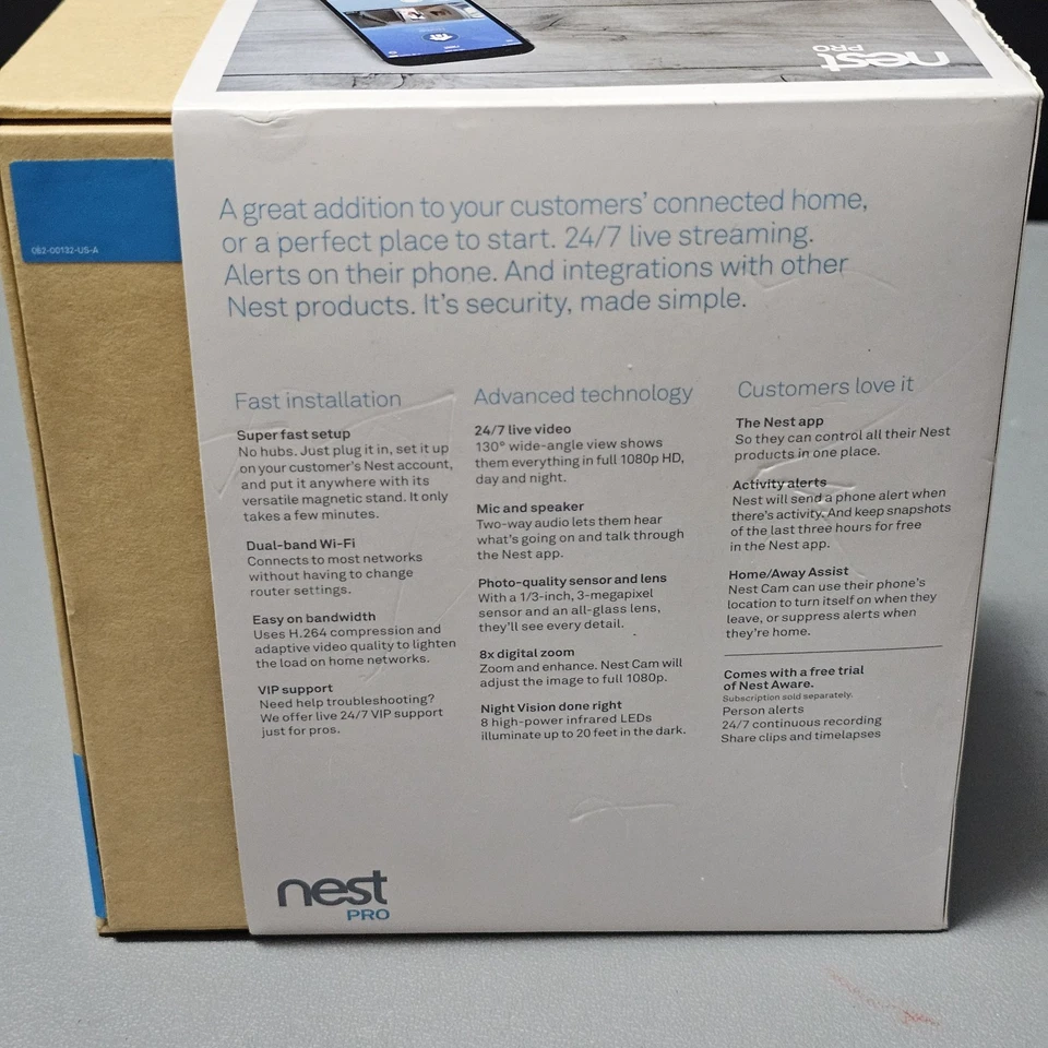 Nest NC1102ES 1080p Security Camera - Image 4 of 4