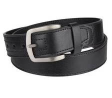 Genuine Dickies Men's 38 mm Industrial Strength Black Leather Belt 11GD7109