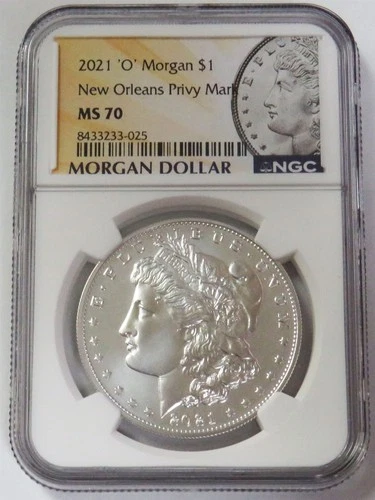 2021 O SILVER MORGAN $1 DOLLAR COIN 100TH ANNIVERSARY NGC MS 70
