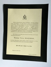 VICTOR BRAQUEHAIS Verdrel Ducoudre FAIRE PART Chassepot DOUVREND Rouen 1902