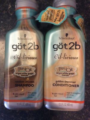 Got2b Oil-licious Triple Oil Opulent Smooth Shampoo & Golden Shimmer Conditioner