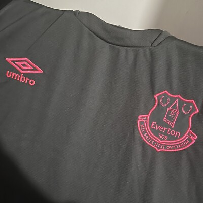 Maillot De Football Everton 2018/19 Extérieur - Umbro - Gris Et Rose - Taille M Homme - Neuf - Numéro 15