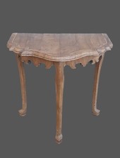 ANTICA CONSOLLE INTARSI H81 L82 P50 CONSOLLE INGRESSO MEZZALUNA MOBILE INGRESSO 