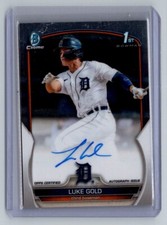 2023 Bowman Chrome Prospect Autographs Luke Gold Auto Detroit Tigers #CPA-LGD