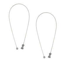 PRO 330MM LONG BRAKE STRADDLE CABLE WIRE DOUBLE BARREL IN SILVER SOLD BY PAIR