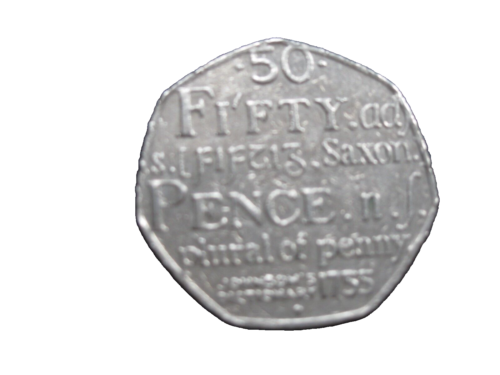 Słownik Johnsona 50p Pence Coin 2005 Obieg pięćdziesiąt Stan obiegu - Zdjęcie 1 z 5