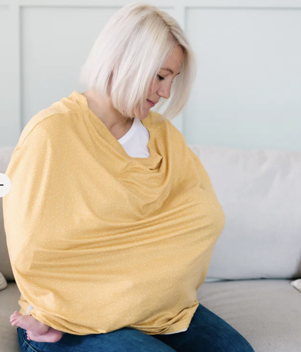 Copper Pearl MultiUse 5In1 Car Seat Cover in Marigold Nursing Cover