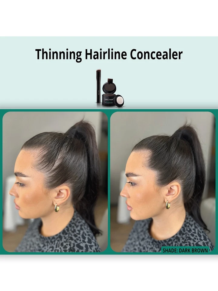 THICK FIBER Root Touch Up Powder, Root Cover Up, includes Brush - 4g - 13 Colors - image 3 of 4