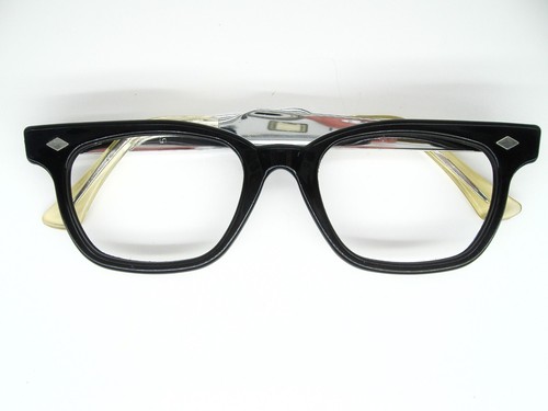 Vintage Mens 50s Glasses Eyeglasses Sunglasses Black Silver Frame 48-19 Depp - Picture 6 of 8