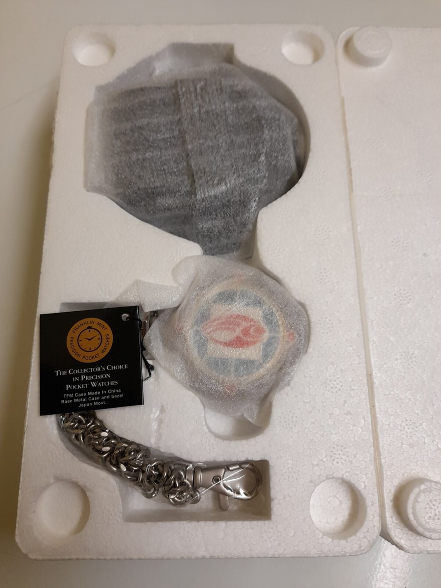 Franklin Mint Star Trek Borg Pocket Watch with leather pouch and