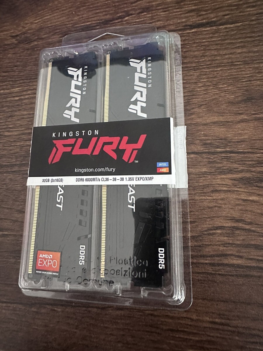 Kingston FURY Beast 32GB (2x16GB) DDR5 , Memory / Ram