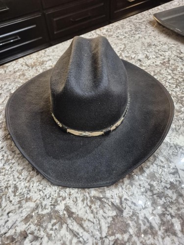 Cappello da cowboy uomo Summit nero con borchie fascia taglia media - Foto 2 di 7