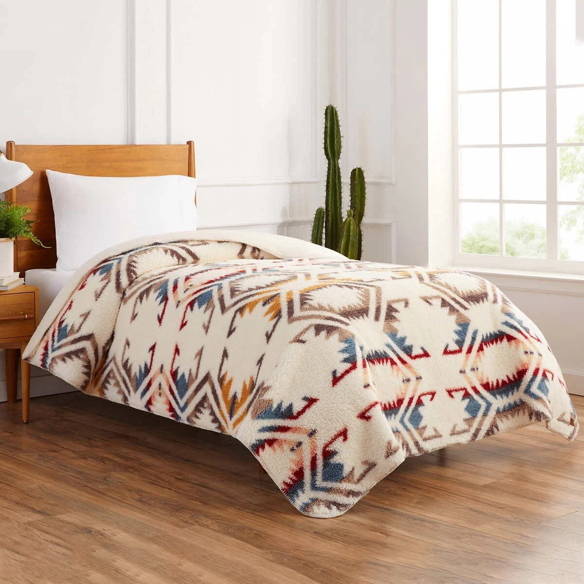 PENDLETON Sherpa fleece blanket TWIN white sands multi NEW eBay