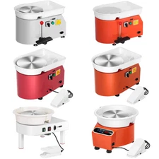 Electric Pottery Wheel Machine Ceramic Clay Craft DIY Art Tools with Foot Pedal