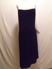 New Andrea Polizzi Womans Black Spaghetti Strap Formal Dress Size 14