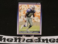 1990 Score Traded Alexander Wright Rookie Football Card #58T Dallas Cowboys RC. rookie card picture