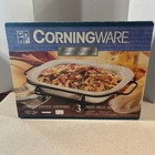 CORNING WARE 2 1/2 QT. ROASTER  W/ PLASTIC COVER & IRON CRADLE #6021860 NIB 1998