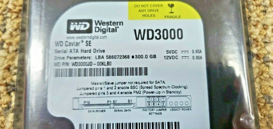 NOS - Western Digital WD WD3000JD 300GB SATA 7200RPM 3.5 (FC12-2-G560) - Image 3 of 3