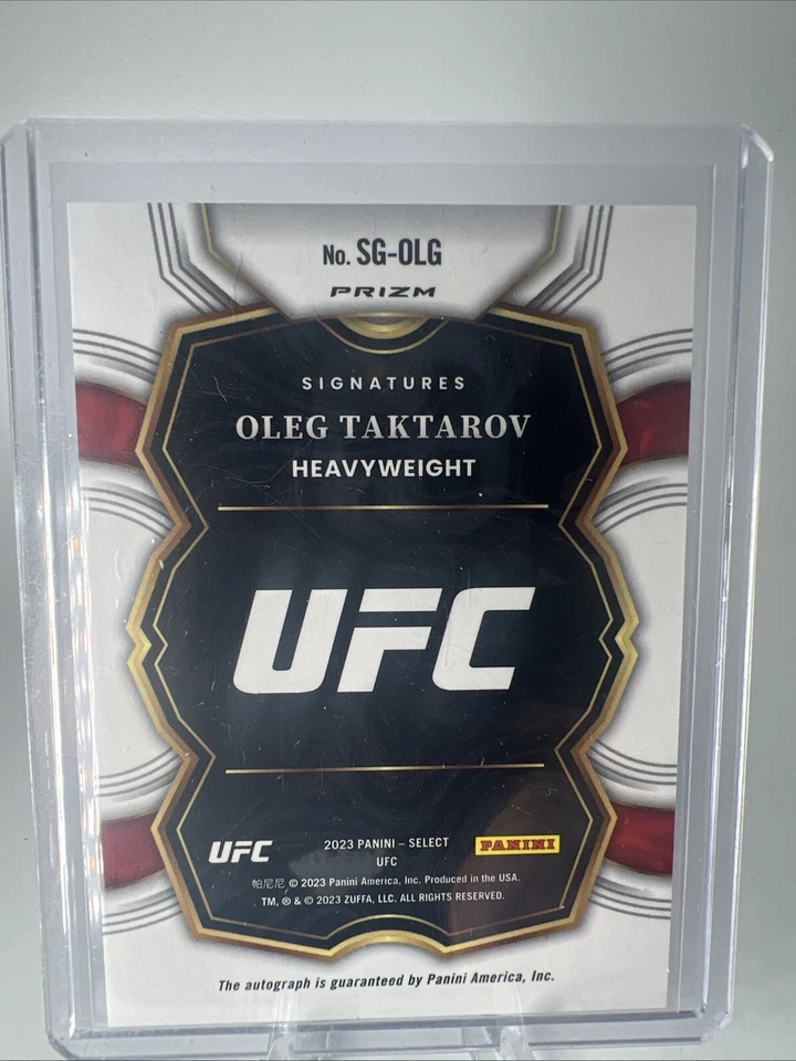 Oleg Taktarov Signatures Auto Silver Prizm - 2023 Panini Select UFC #SG-OLG - Image 2 of 2